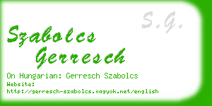 szabolcs gerresch business card